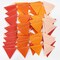 Orange Party Decorations - Ombre Felt Hanging Triangle Mini Bunting